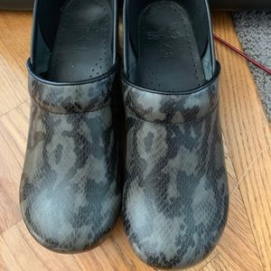 Snakeskin Dansko Clogs